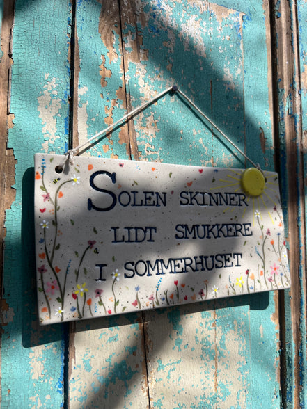 Skilt - L 18,5 cm.