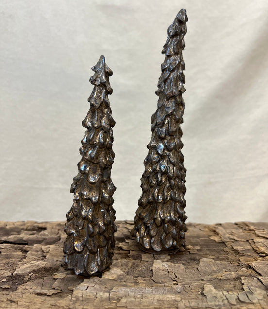 2 stk. Juletræer - 18,5 - 14 cm.