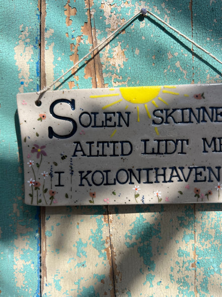 Skilt - L 16,5 cm.
