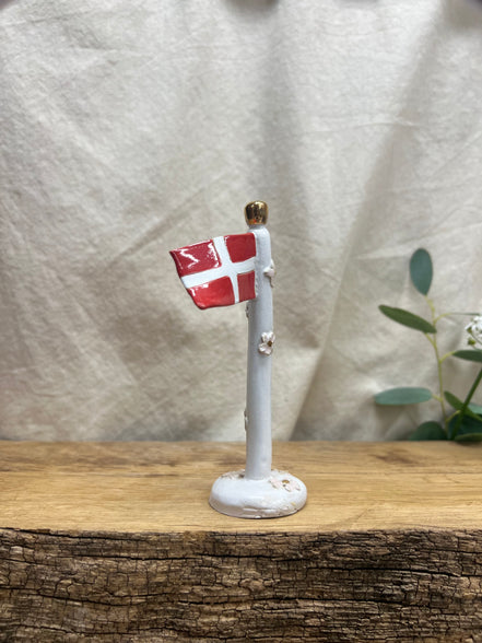 Flag m. 18 karat guld - 13,5 cm.