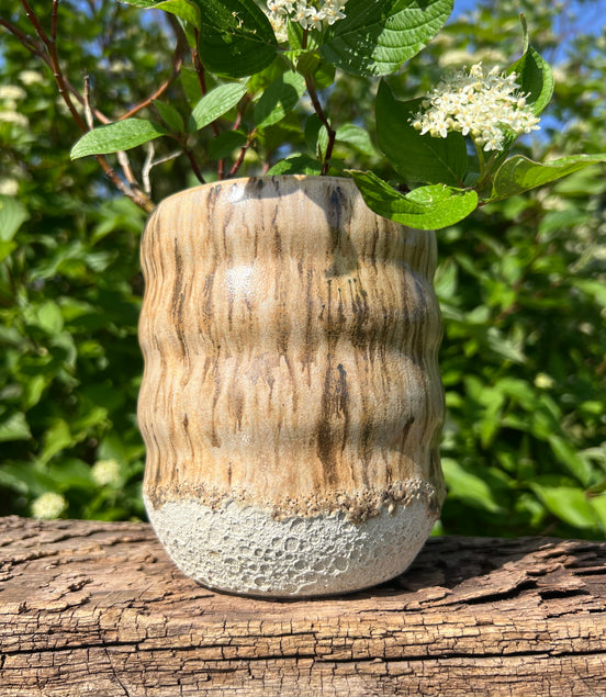 Måne bølgevase - H 13,5 • Ø 10,5 cm.