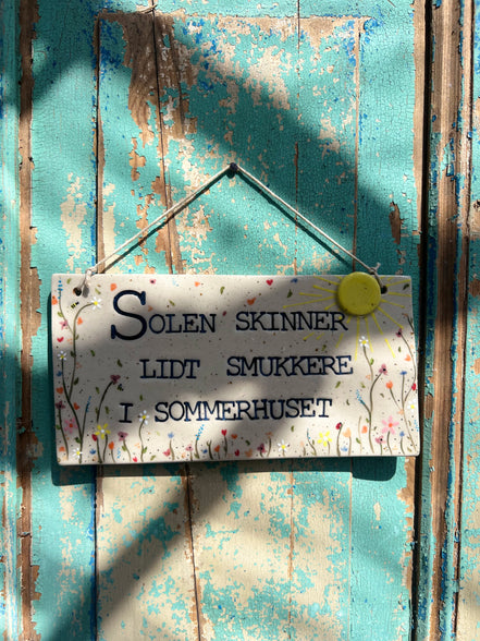 Skilt - L 18,5 cm.