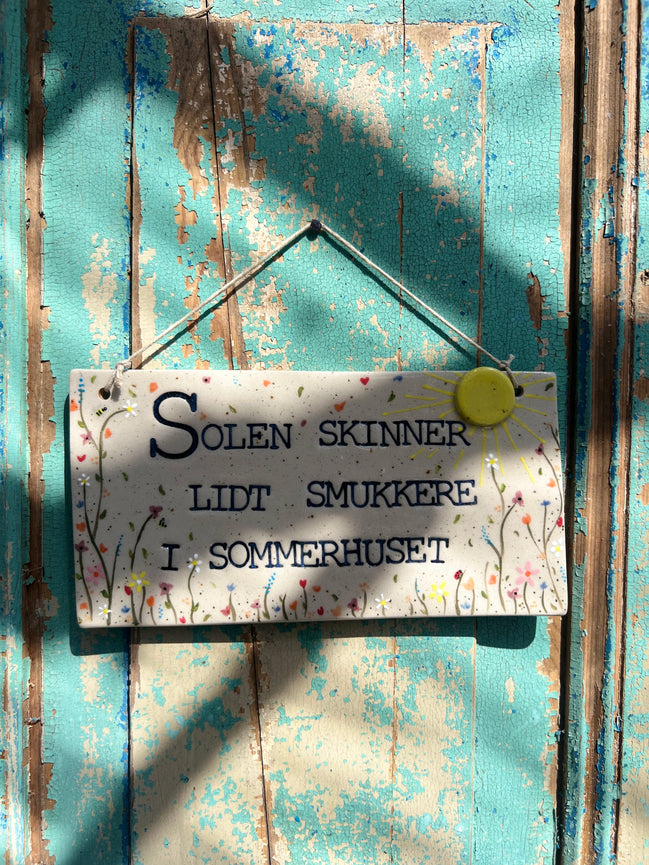Skilt - L 18,5 cm.