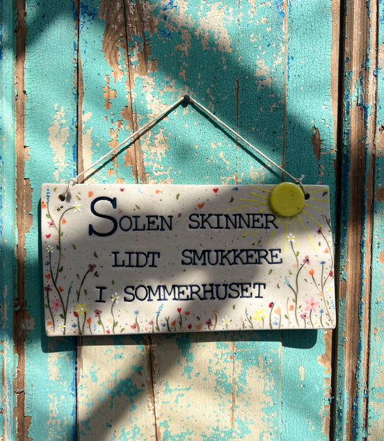 Skilt - L 18,5 cm.