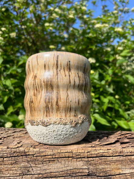 Måne bølgevase - H 13,5 • Ø 10,5 cm.
