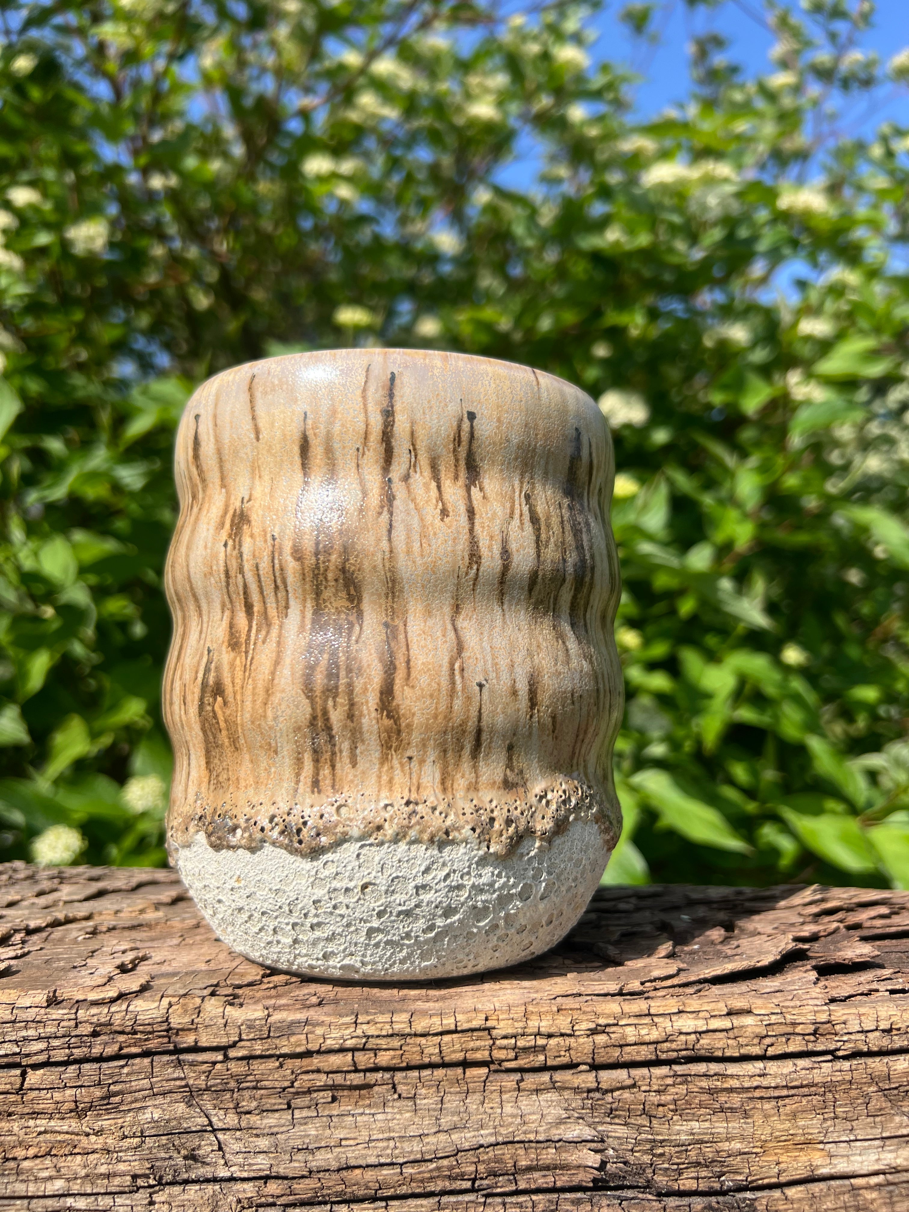 Måne bølgevase - H 13,5 • Ø 10,5 cm.