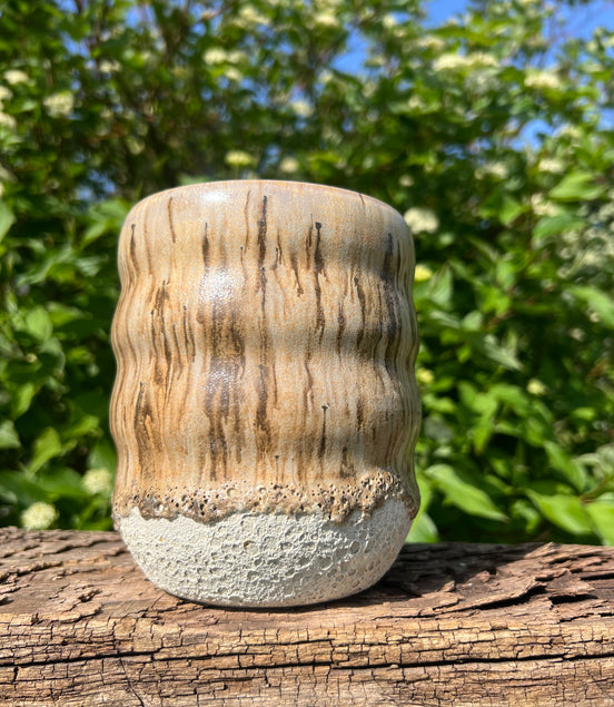 Måne bølgevase - H 13,5 • Ø 10,5 cm.