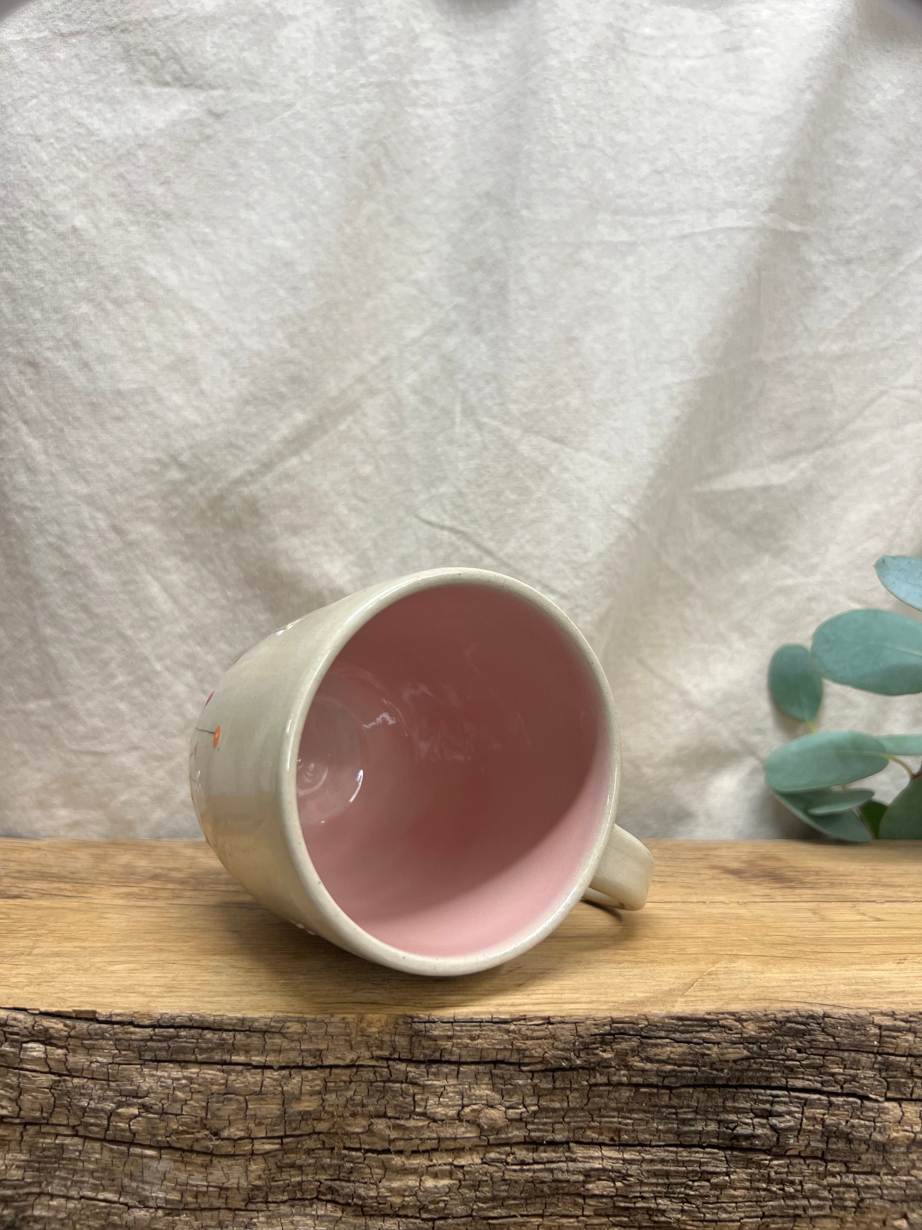 Blomstereng rosa kop m. hank - 350 ml.