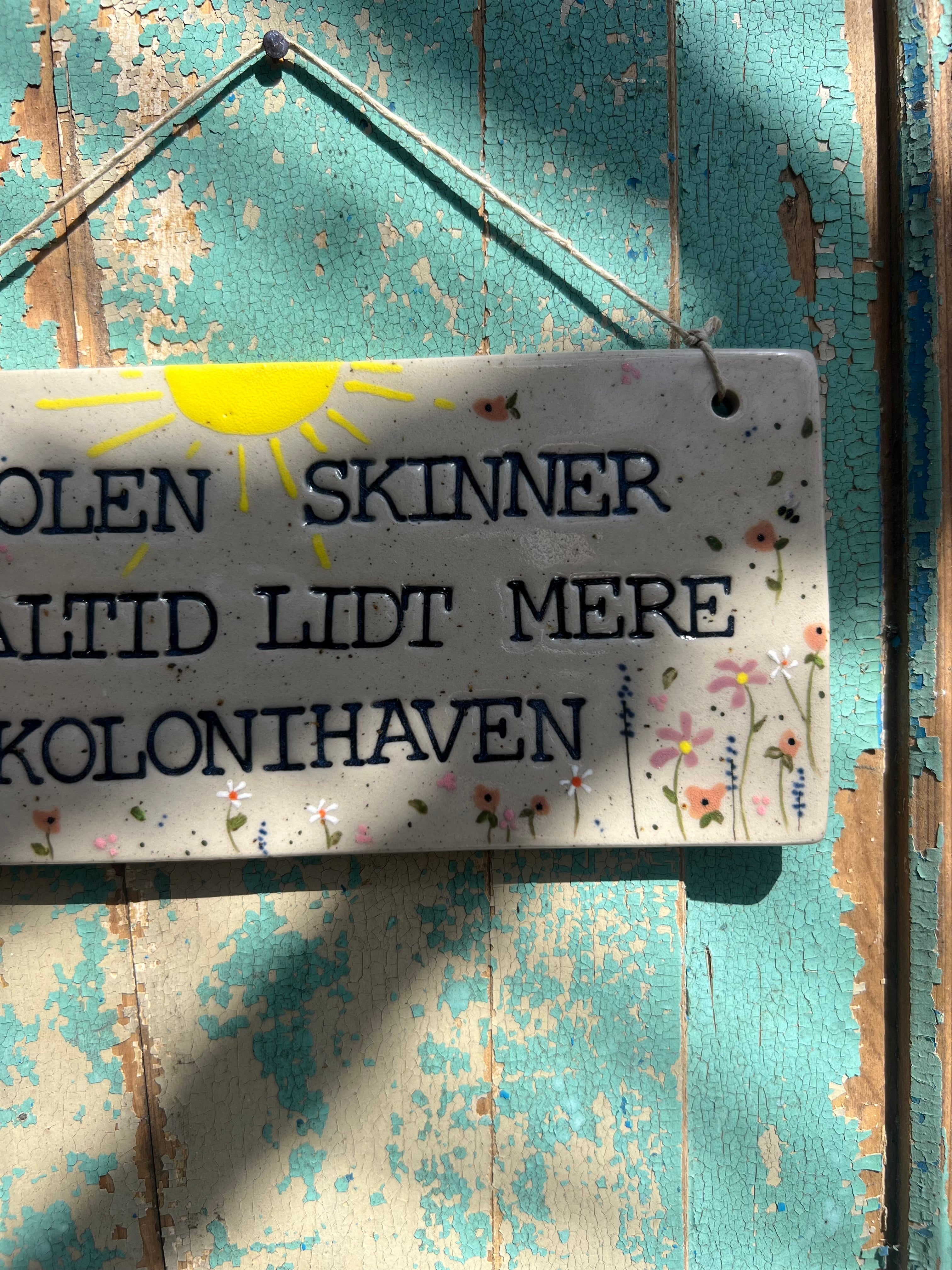Skilt - L 16,5 cm.