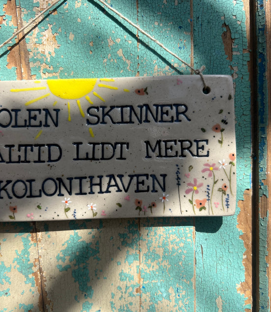 Skilt - L 16,5 cm.