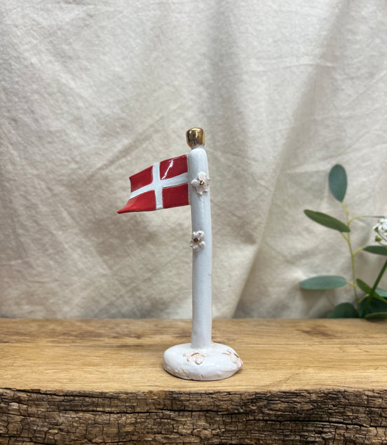 Flag m. 18 karat guld - 13,5 cm.