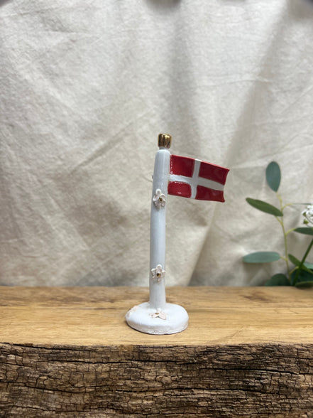 Flag m. 18 karat guld - 13,5 cm.