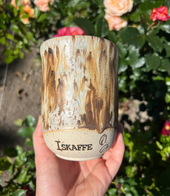 “Iskaffe” kop m. plads til sugerør