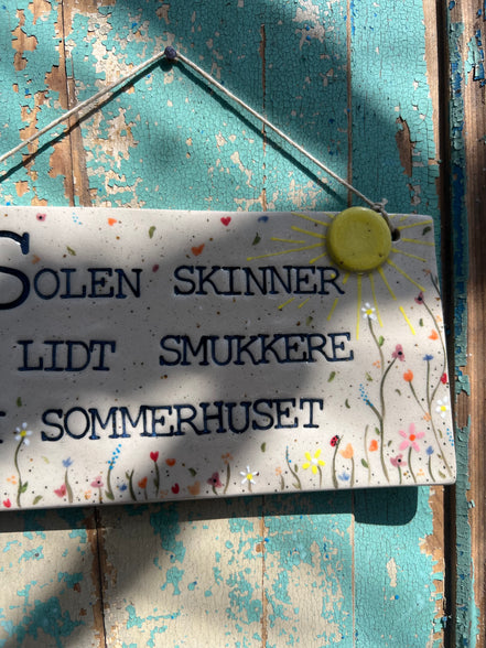 Skilt - L 18,5 cm.