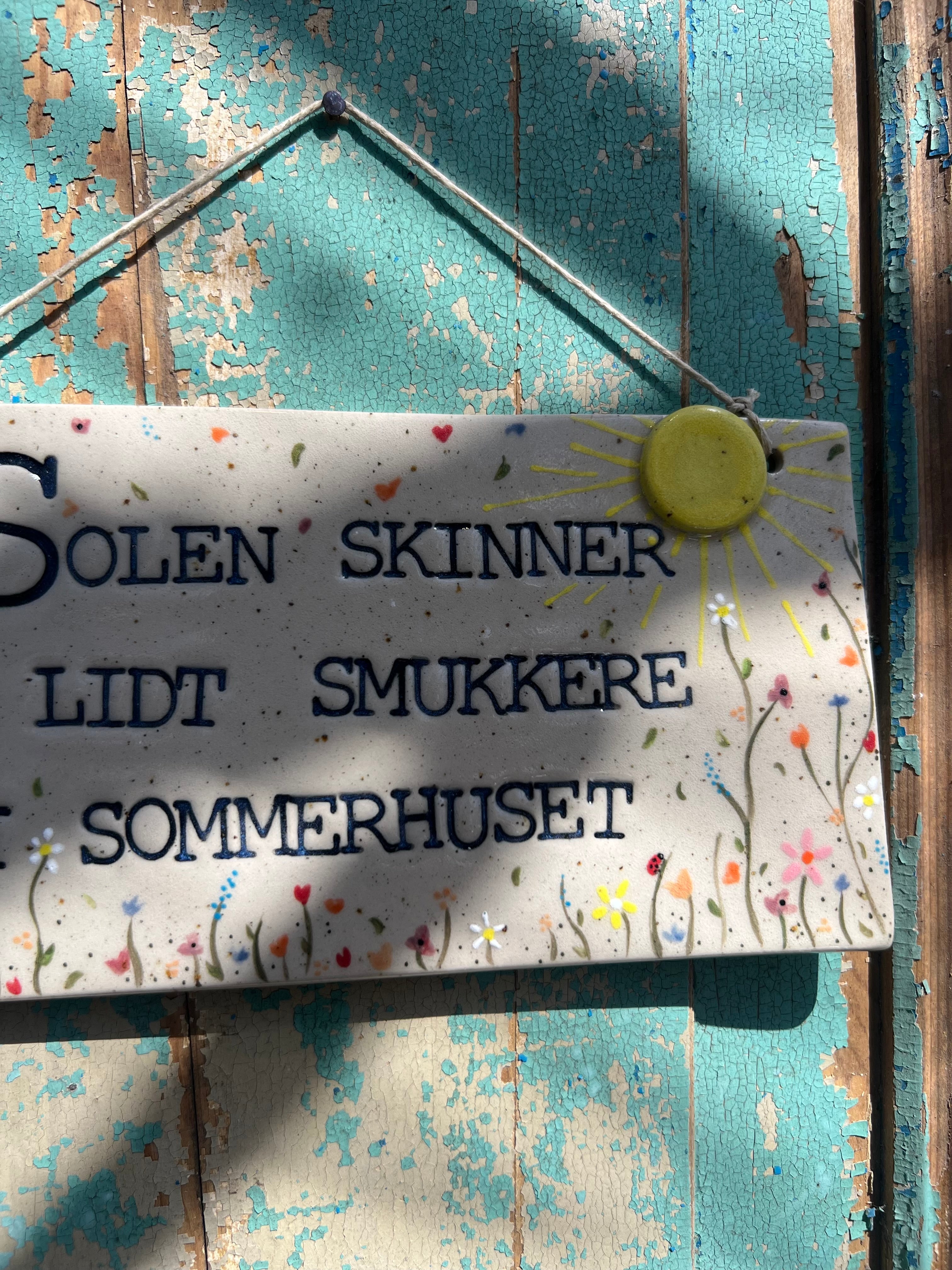 Skilt - L 18,5 cm.