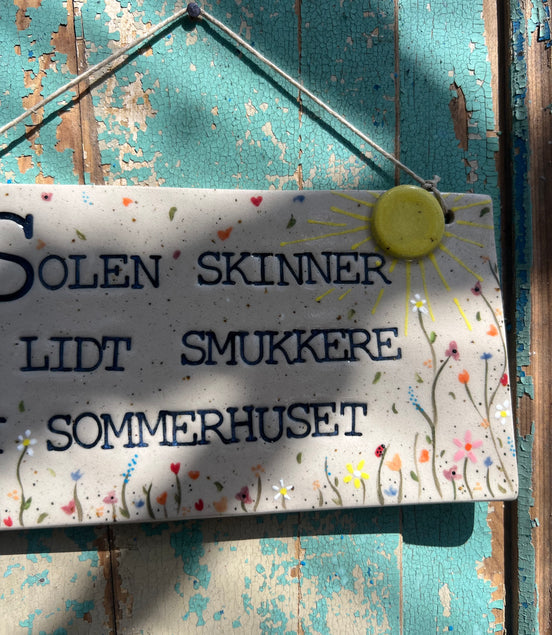 Skilt - L 18,5 cm.