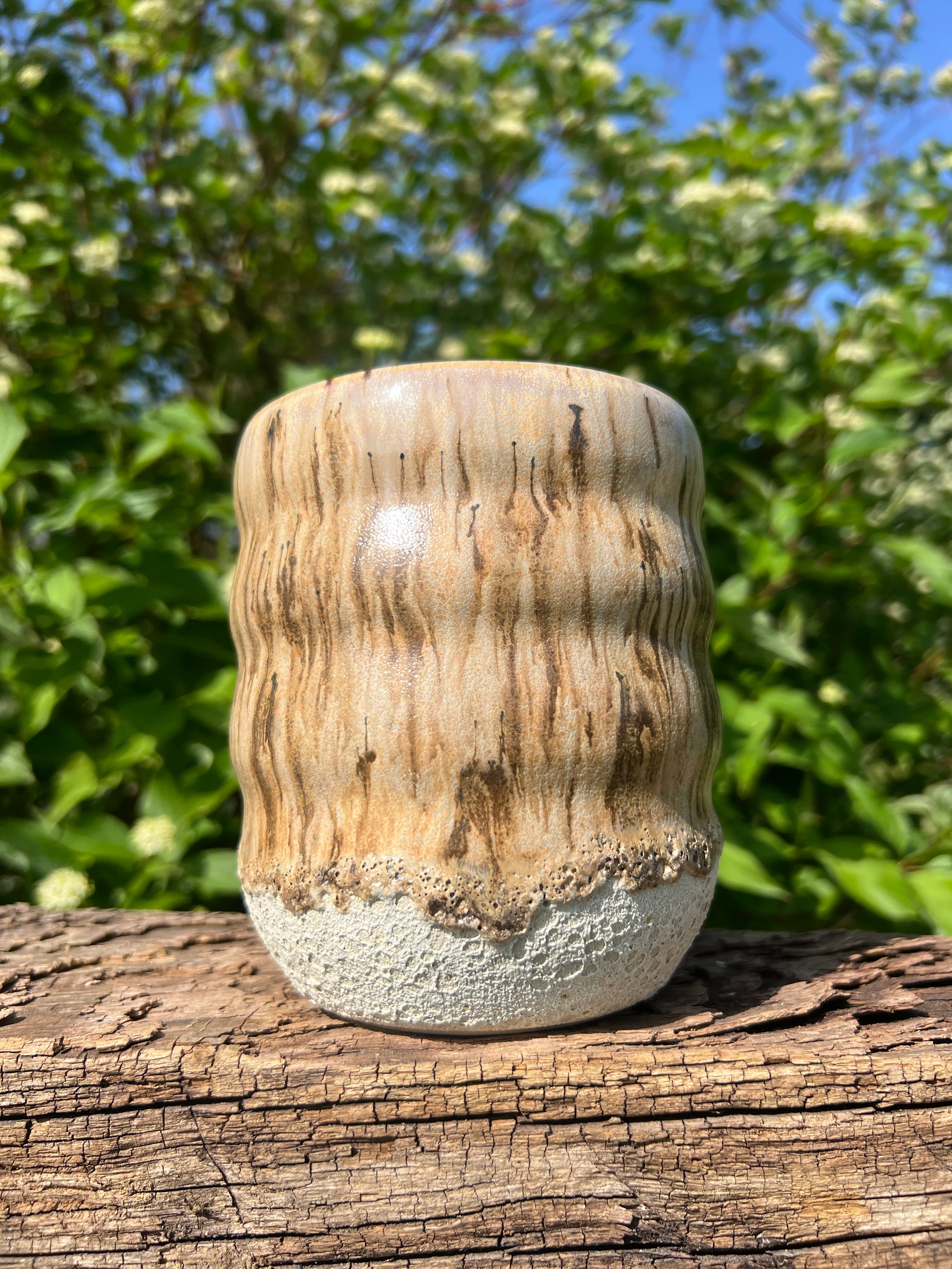 Måne bølgevase - H 13,5 • Ø 10,5 cm.