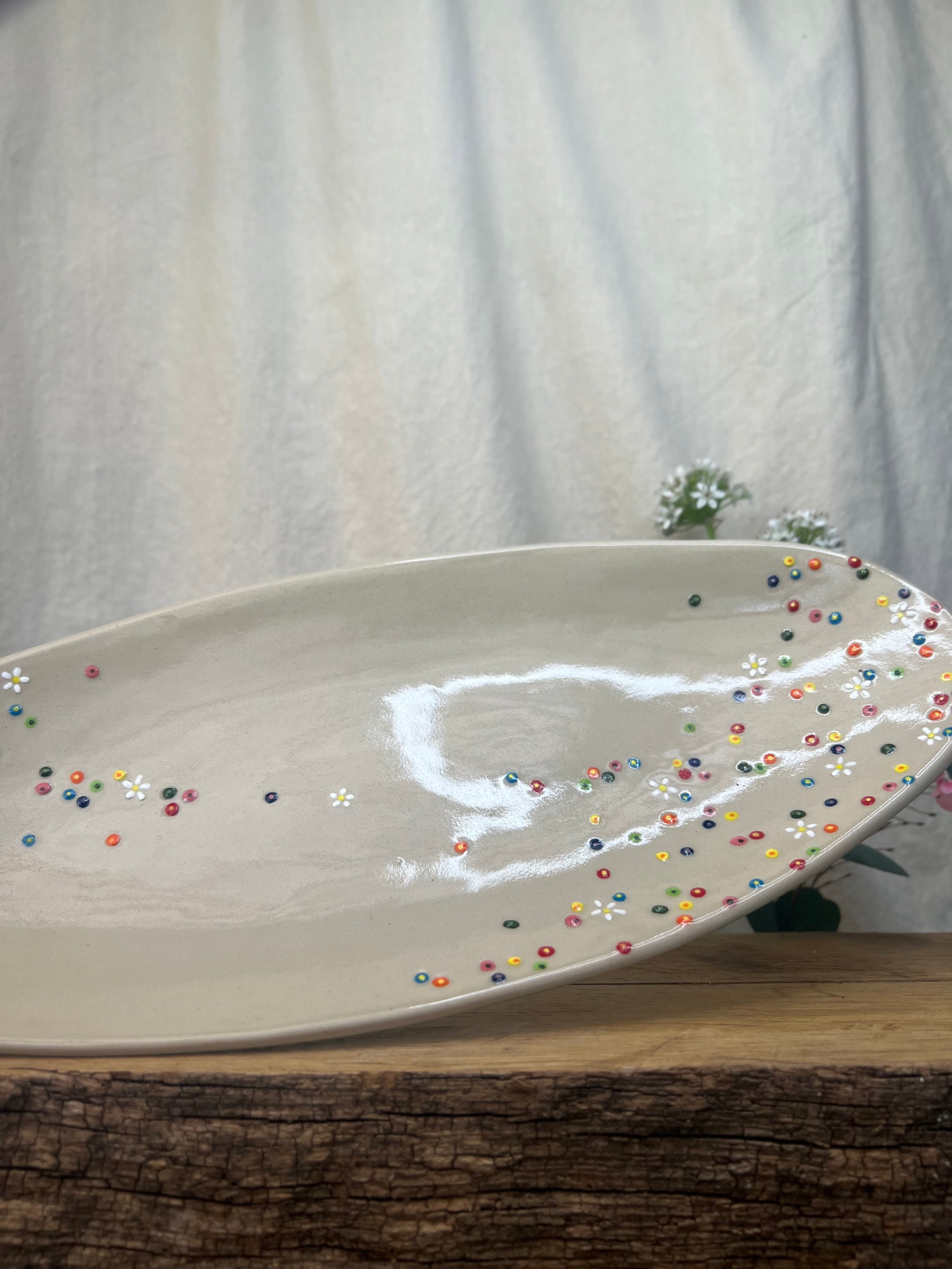 Blomstereng fad - L 35 cm.