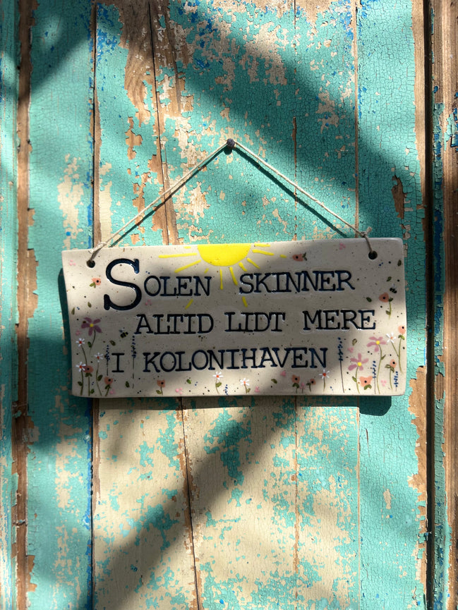 Skilt - L 16,5 cm.