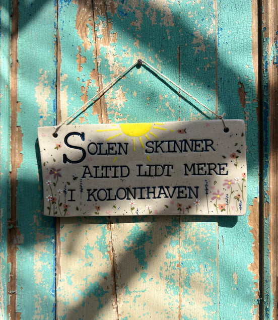 Skilt - L 16,5 cm.