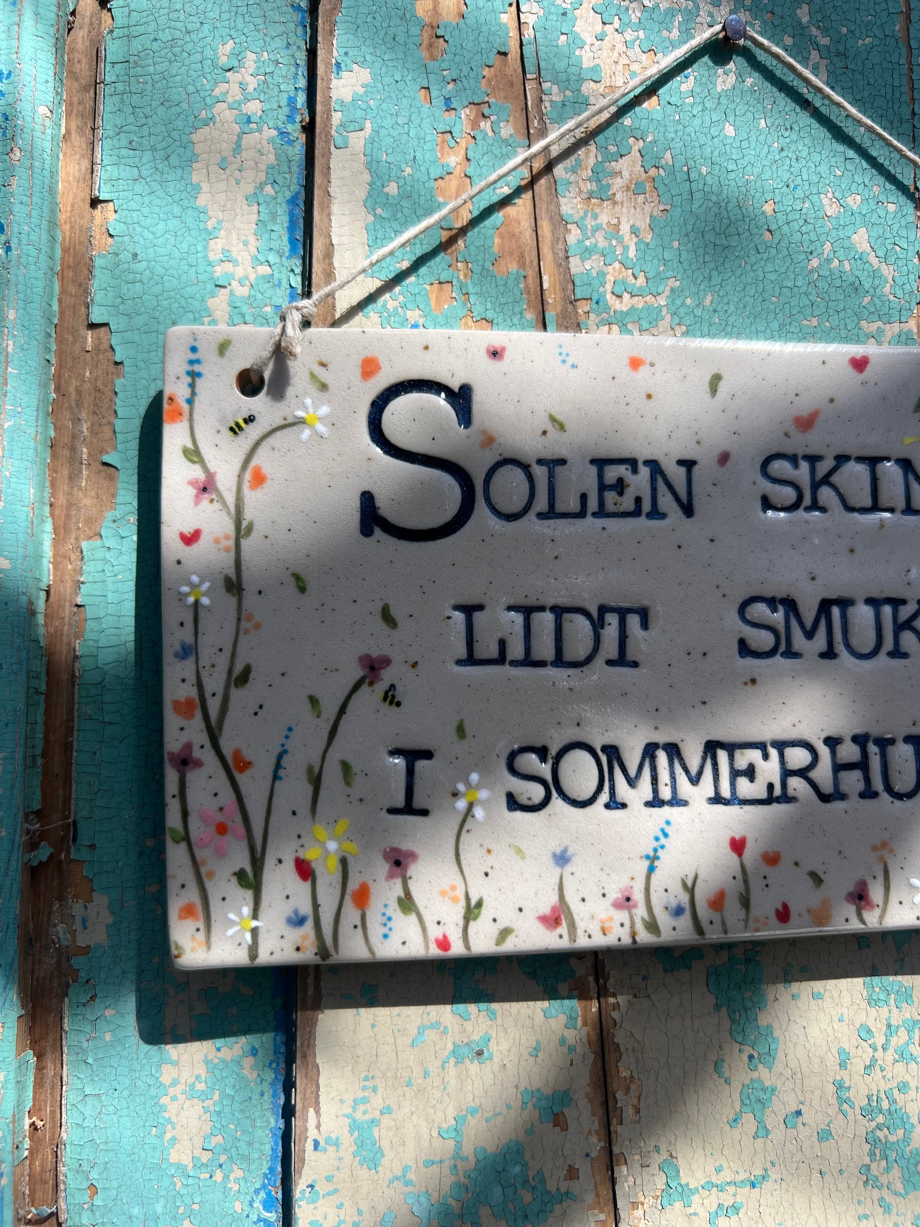 Skilt - L 18,5 cm.