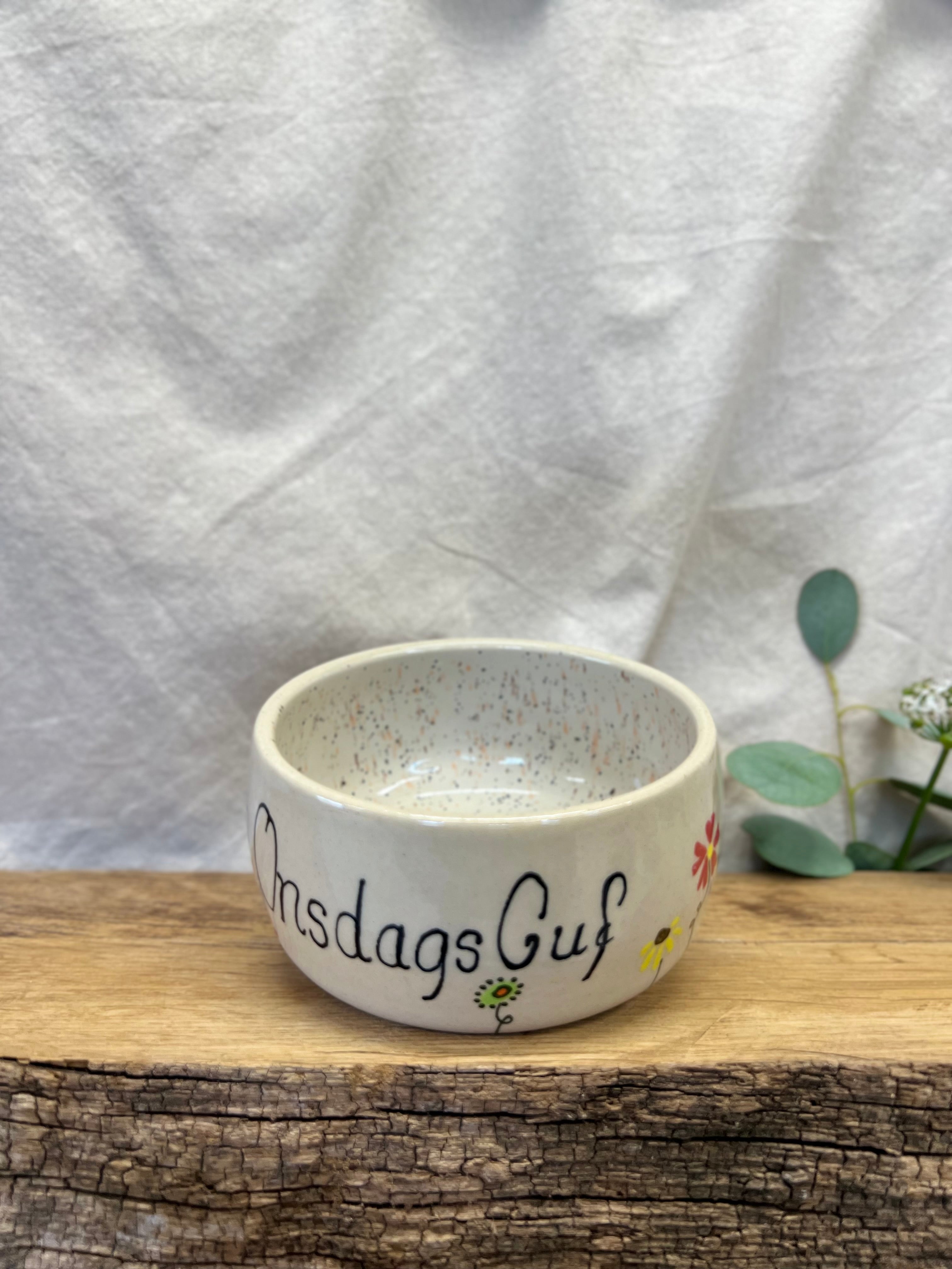 “Onsdags guf” skål - Ø 10,5 cm.
