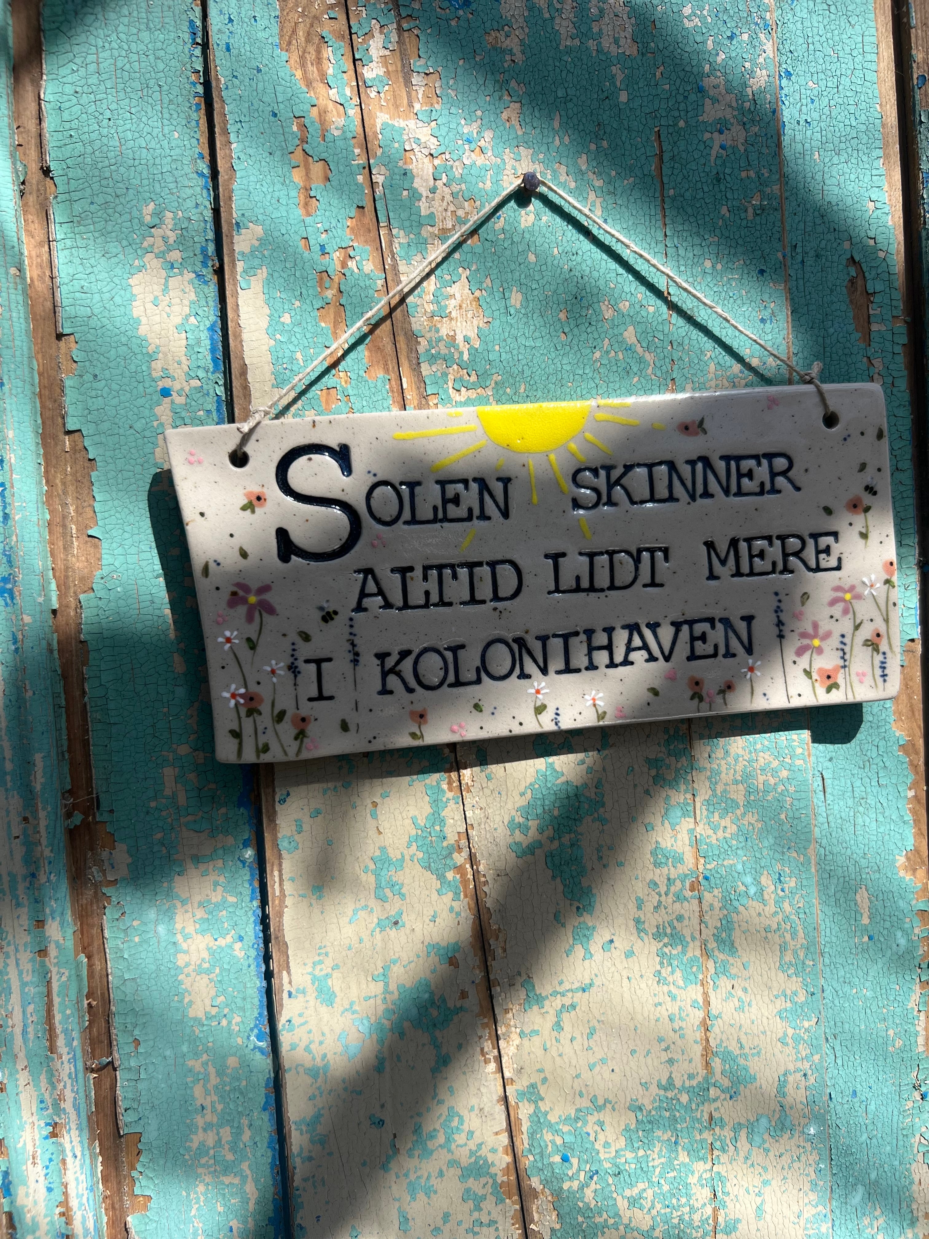 Skilt - L 16,5 cm.