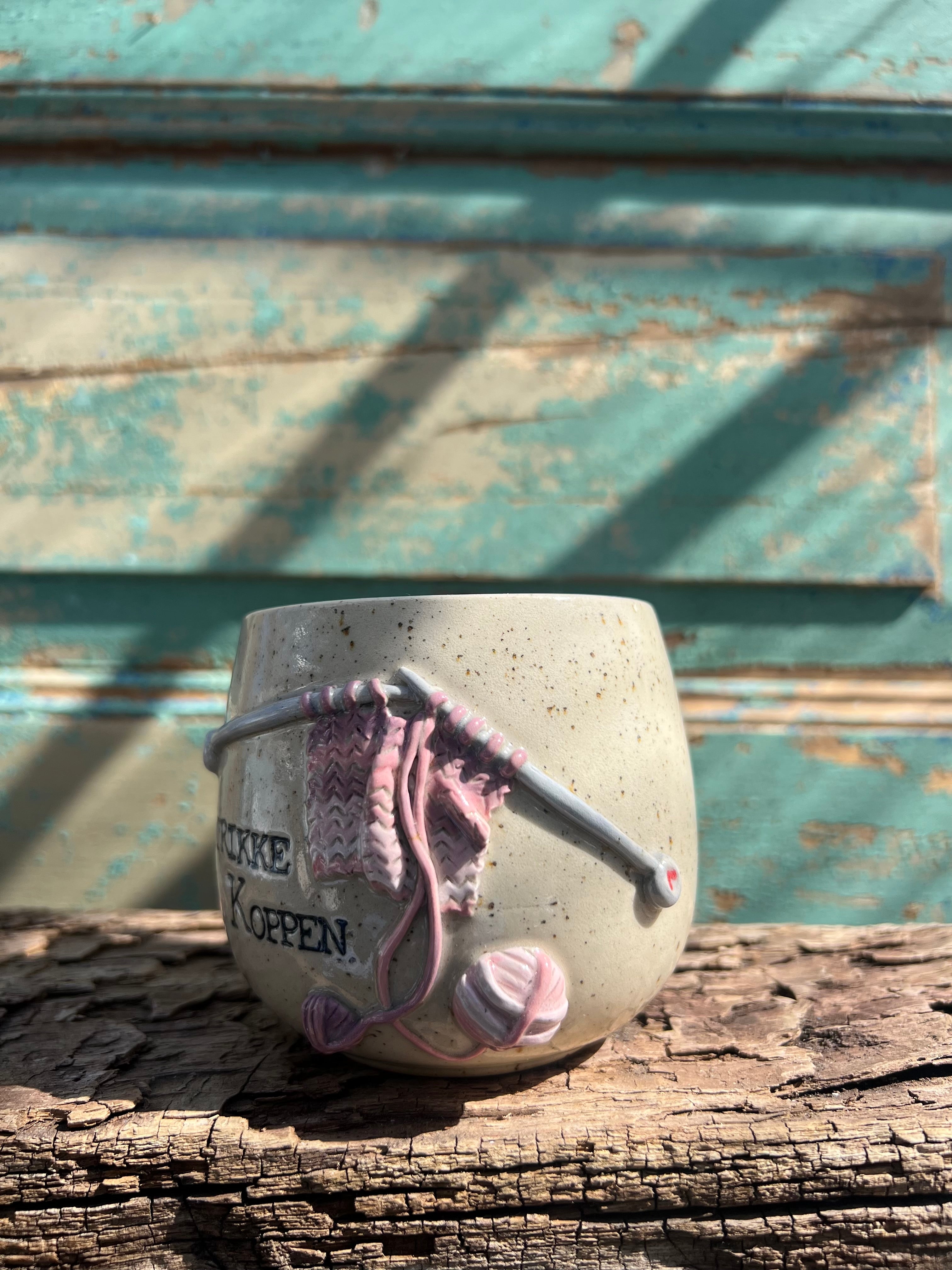 “Strikke-Koppen” m. hank - 400 ml.